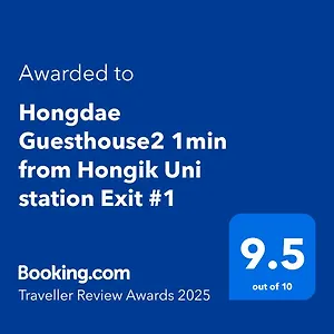 Hongdae Guesthouse2 1min From Hongik Uni Station Exit #1 Apartment